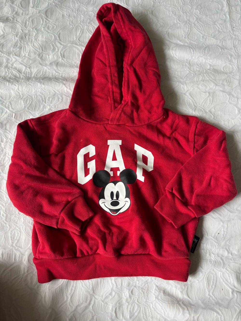 GAP Red Kids Hoodie with Mickey Graphic